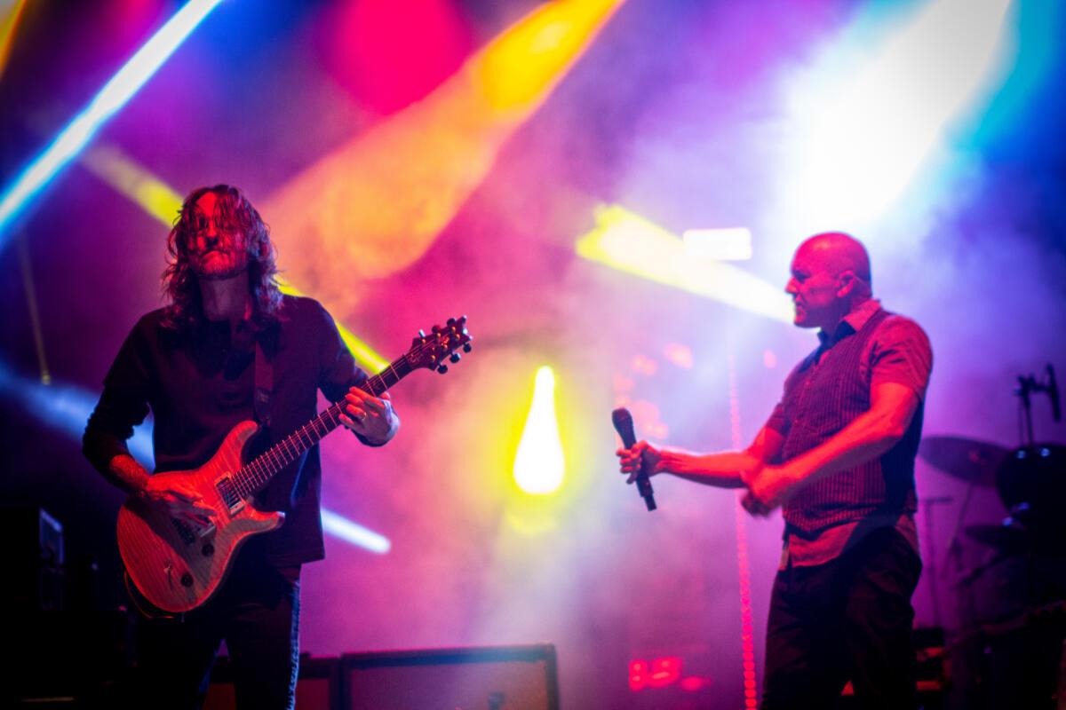 Tim Mahoney and SA Martinez of 311 perform a hometown show in Omaha at the Shadow Ridge Music Festival.