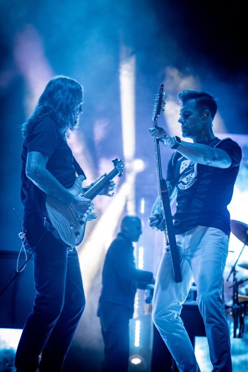 Tim Mahoney and Nix Hexum perform with 311 at The Astro in their hometown of Omaha.