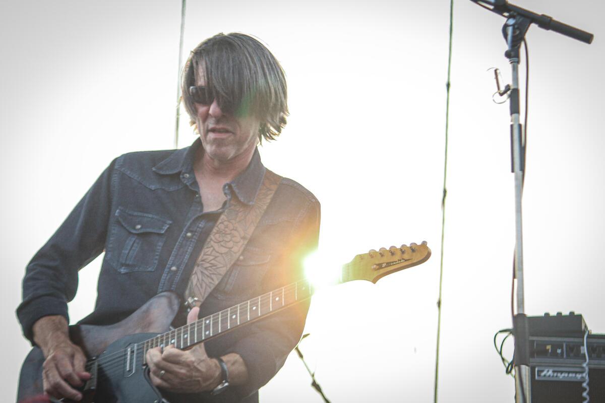 Mike Cooley of Drive-By Truckers performs at Maha Festival at Stinson Park in Omaha, Neb.