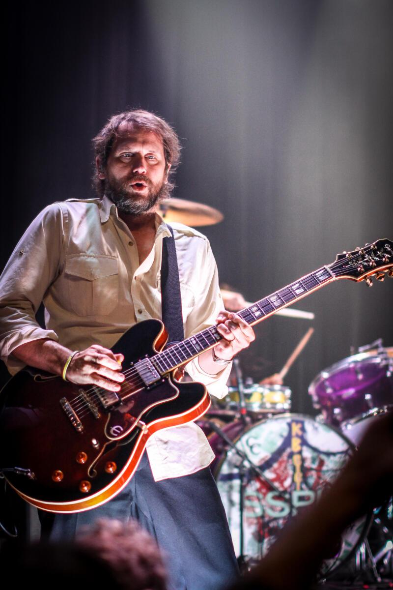 Brian Aubert performs with Silversun Pickups at Slowdown in Omaha, Neb., on Nov. 20, 2021.