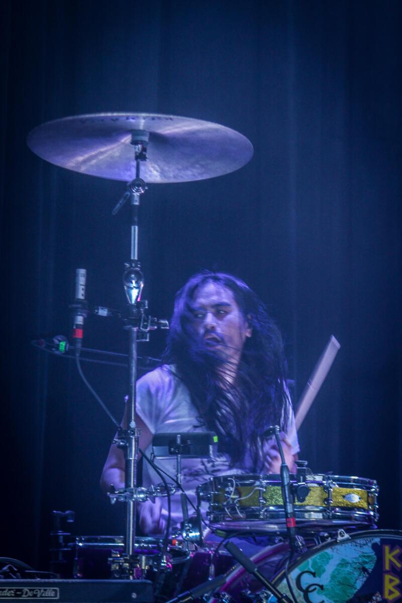 Chris Guanlao performs with Silversun Pickups at Slowdown in Omaha, Neb., on Nov. 20, 2021.