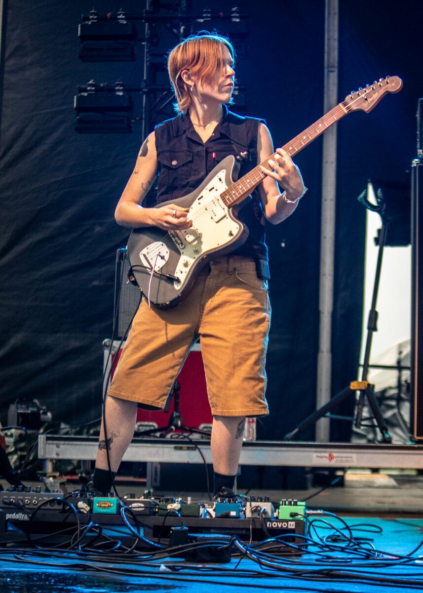 Guitarist Kerri Stewart performs with Blondshell at Maha Festival 2026 in Omaha.