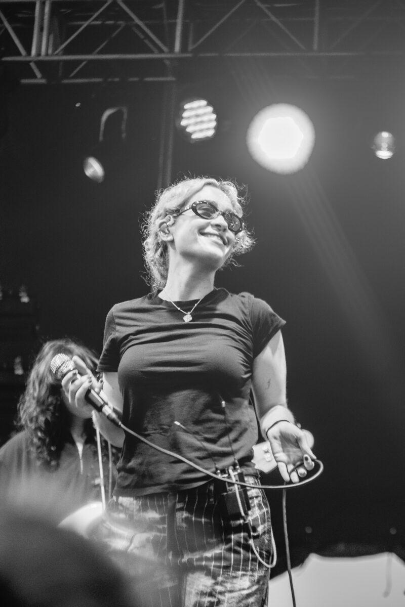Singer-songwriter Blondshell performs at Maha Festival 2026 in Omaha.