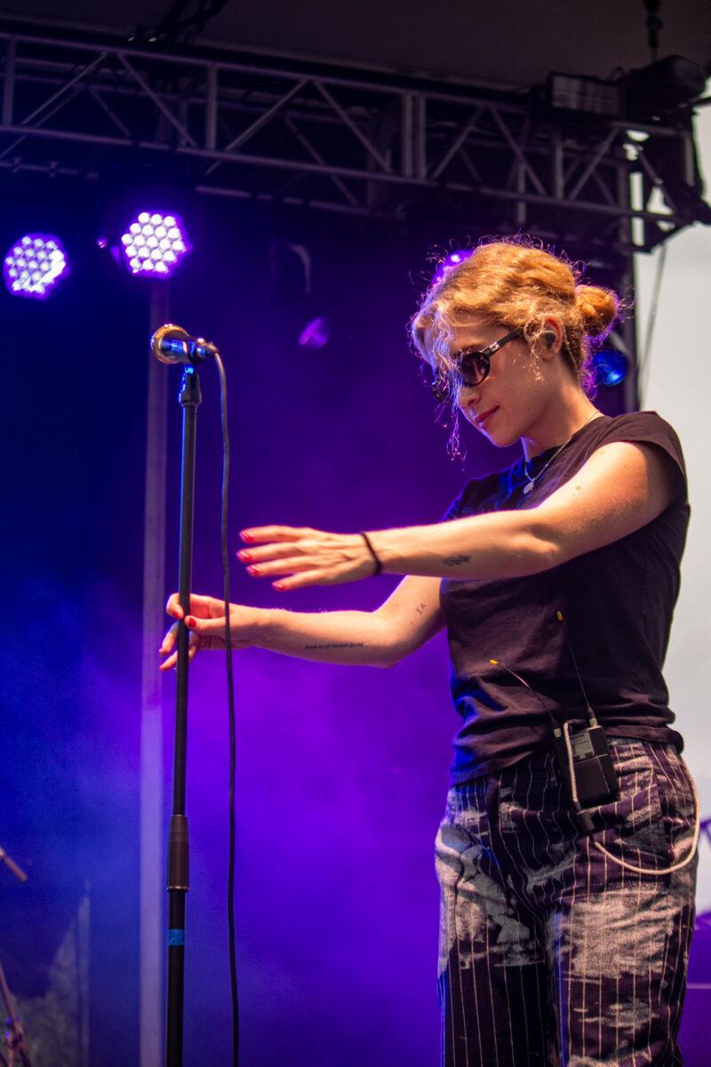 Singer-songwriter Blondshell takes the stage at Maha Festival 2026 in Omaha.