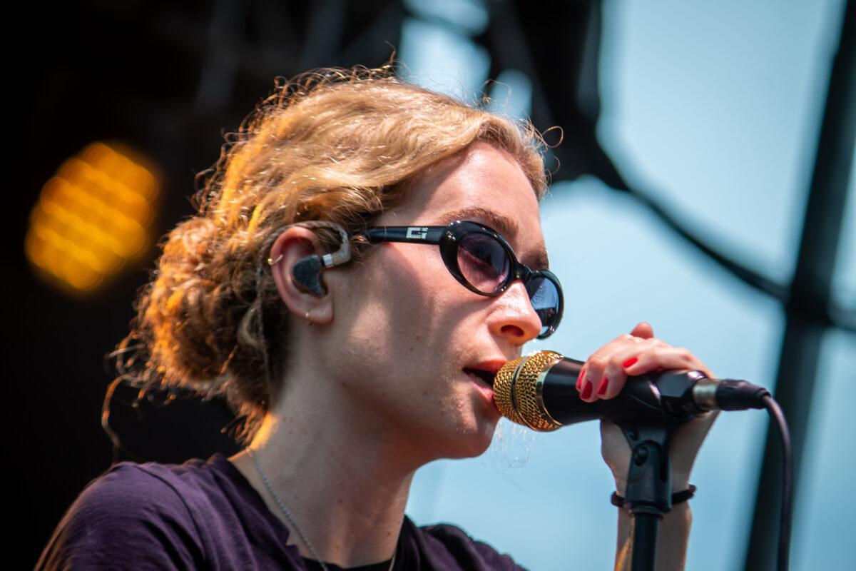 Singer-songwriter Blondshell performs at Maha Festival 2026 in Omaha.