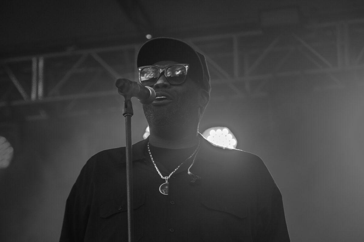Rapper Killer Mike performs at Maha Festival 2026 in Omaha.