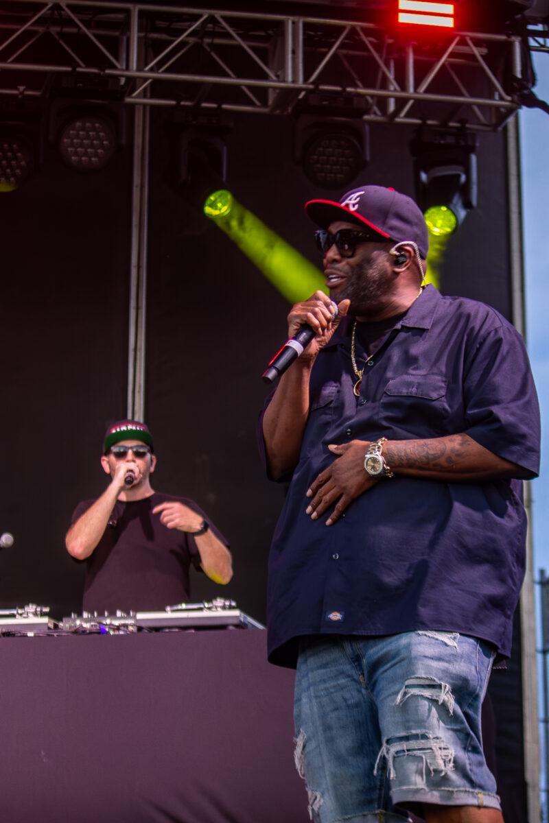 Rapper Killer Mike and Trackstar the DJ perform at Maha Festival 2026 in Omaha.