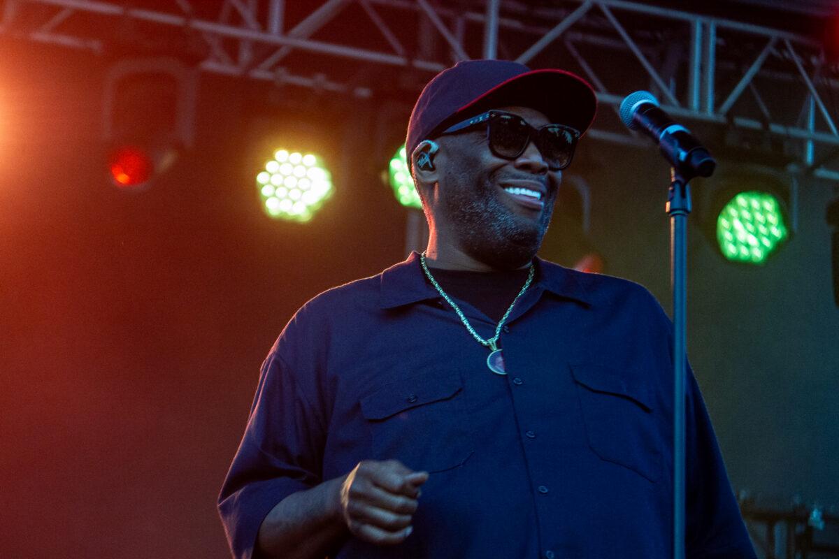 Rapper Killer Mike performs at Maha Festival 2026 in Omaha.