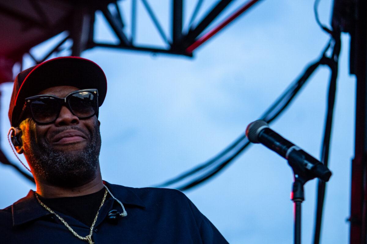 Rapper Killer Mike performs at Maha Festival 2026 in Omaha.