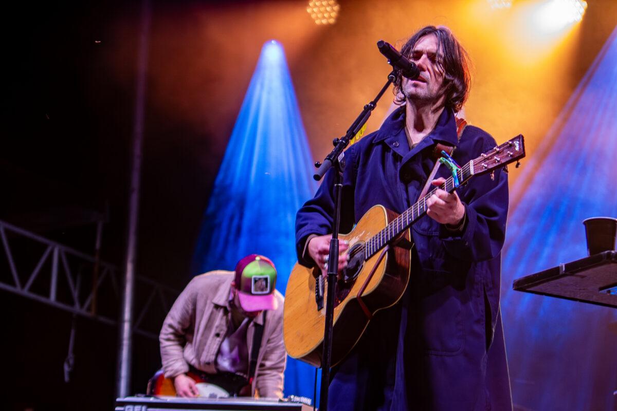 Bright Eyes' Conor Oberst and Mike Mogis perform with the Omaha indie rock band at Maha Festival 2026 in Omaha.