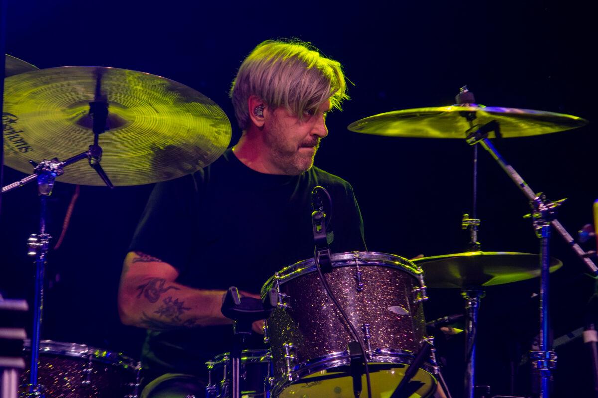 Bright Eyes' Conor Elmes performs with the Omaha indie rock band at Maha Festival 2026 in Omaha.