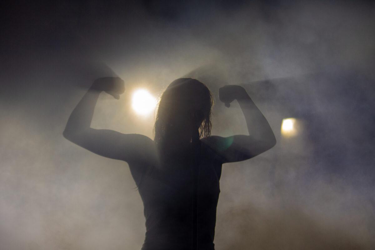 Wet Leg's Rhian Teasdale performs with the UK indie rock band at Maha Festival 2026 in Omaha.