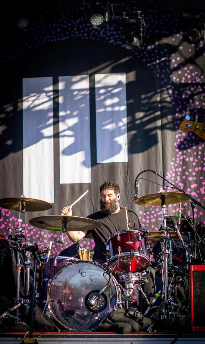 Tim Very performs with Jimmy Eat World at Outlandia Festival on Aug. 12, 2023. 