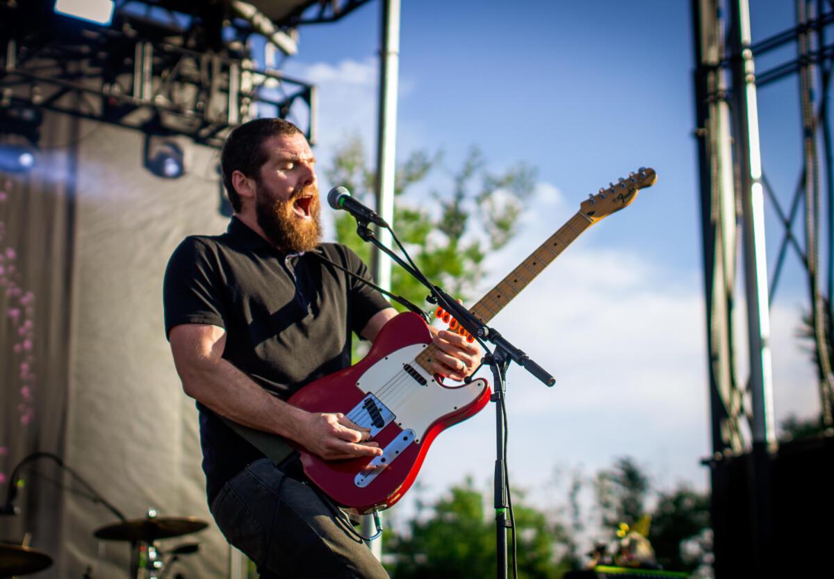 Andy Hull performs with Jimmy Eat World at Outlandia Festival on Aug. 12, 2023. 