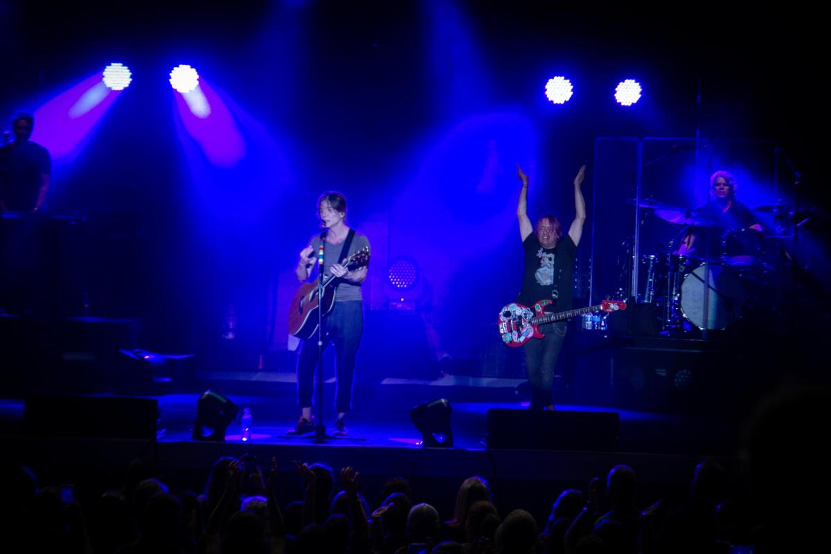 John Rzeznik and Robby Takac perform with the Goo Goo Dolls at The Astro on Sept. 23, 2023. 