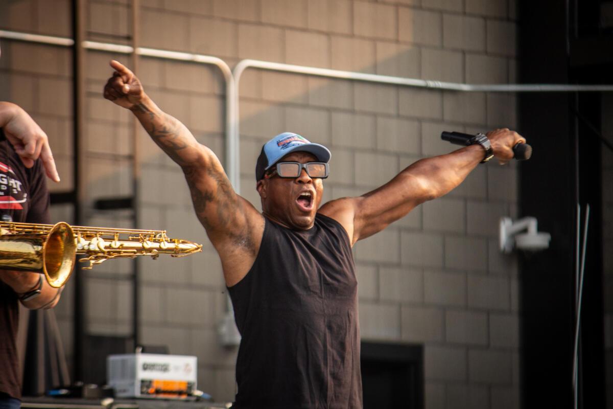 Steve Ewing of The Urge performs at The Astro in La Vista, Neb. 